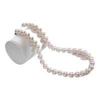 南珠宫柔光淡水珍珠项链大颗粒强光珍珠项链高品质圣诞 9.0-11.0mm 含扣长约43cm