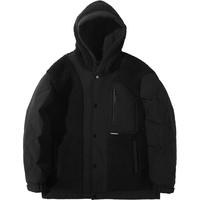 HLA/海澜之家panda wowo仿羊羔毛厚款夹克24秋冬新连帽棉服外套男