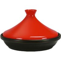 运锋塔吉锅大小号塔吉锅商用陶瓷砂石锅炖锅家用燃气黄焖 小号20-红盖0.5升