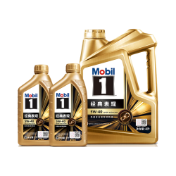 美孚 1号经典表现5W-40金美SQ先进全合成机油官方授权汽车保养 4L*1+1L*2