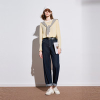 三彩 2025秋季长裤牛仔裤直筒裤休闲百搭M 深海蓝 S 155/64A 155/64A