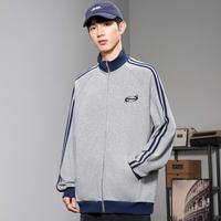 班尼路 【插肩款】长袖外套男秋冬季宽松拉链开衫男士外套立领上衣