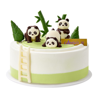 元祖（GANSO）8号团团圆圆鲜奶蛋糕800g 蛋糕同城配送 动物奶油卡通 8号（3-5人食用）