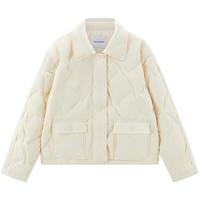 【所有女生的衣橱】太平鸟女装四色轻薄羽绒服压胶翻领外套