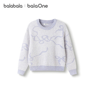 巴拉巴拉balaOne童装女童毛衣儿童2025冬季毛衫提花针织衫甜208425103003