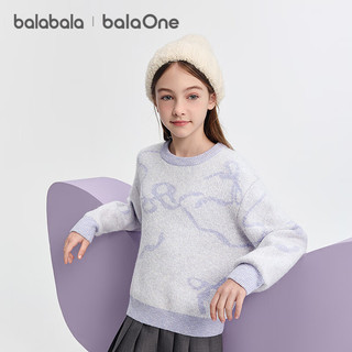 巴拉巴拉balaOne童装女童毛衣儿童2025冬季毛衫提花针织衫甜208425103003