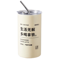 拜杰304不锈钢水杯咖啡杯冰霸杯马克杯车载杯子双层保温杯保冷杯600ml