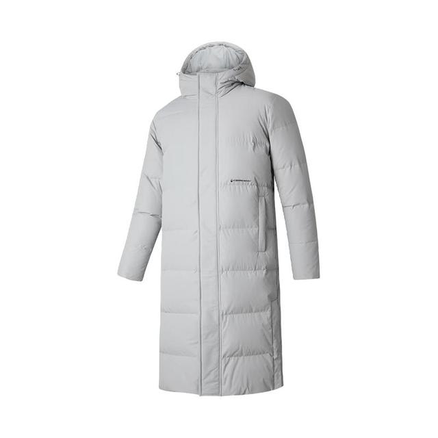 361° 羽绒服男女同款雨屏科技长羽绒服常规舒适运动外套 奶糖白 XS