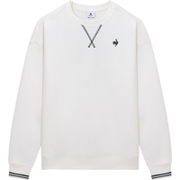 乐卡克法国公鸡男款24网球系列舒适学院风圆领卫衣L241MCNA2016 象牙白色/A02 2XL