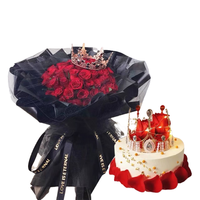 觅今生鲜花蛋糕同城配送当天到玫瑰花花束蛋糕组合送女神女朋友