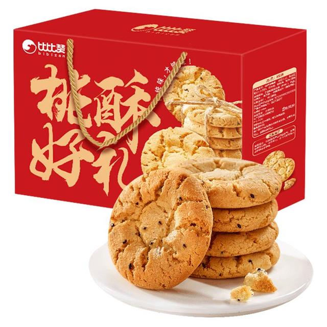 PLUS会员：比比赞 桃酥礼盒1200g