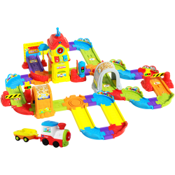 vtech 神奇轨道火车站精致版 儿童玩具模型 电动 早教 任意拼装 80-171718