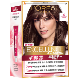 L'OREAL PARIS 巴黎欧莱雅 卓韵霜赋活养护染发霜 #5.4浅铜棕色 1盒
