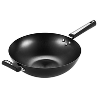 Royalstar 荣事达 铁锅真不锈无涂层铸造炒锅爆炒锅可立盖炒菜锅磁灶通用32CM 精铁真不锈 32cm