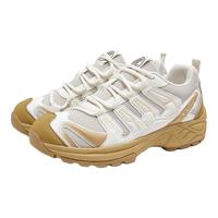 飞跃（Feiyue）男鞋运动鞋2025冬季透气登山跑步鞋子男潮厚底增高休闲老爹鞋潮鞋 米/黄 35