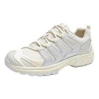 飞跃(Feiyue)男鞋运动鞋2025冬季透气登山跑步鞋子男潮厚底增高休闲老爹鞋潮鞋 米/银 42