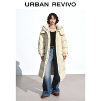 UR UR2025 女装休闲简约连帽绗缝长款羽绒服 UYY150060