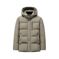 雪中飞2025冬男士短款鹅绒服百搭时尚休闲户外简约舒适可脱卸帽 卡其色|7101 L 175/92A