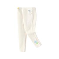 巴拉巴拉儿童裤子年女童长裤春秋小童宝宝童装简约日常潮 奶白10504 110