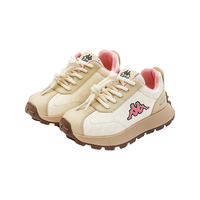 Kappa Kids背靠背卡帕童鞋秋季儿童时尚百搭跑步鞋轻便男 米粉 28