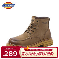 Dickies 马丁靴男靴2025秋冬高帮靴子男加绒英伦风工装靴百搭 驼色 42