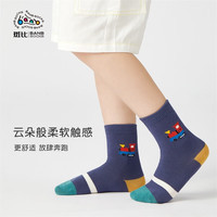 斑比童袜儿童袜子秋冬季棉袜1-2岁女宝宝春秋款无骨中筒袜 BB2252 秋冬款儿童袜子 5双 1-2岁 脚码16码以内【12-14】