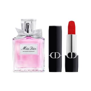 Dior 花漾红唇礼盒 迪奥小姐香水口红礼物（送赠品）