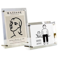 爱墨绘亚克力相框相片摆台情侣照结婚照营业执照正副本框荣誉证书相框