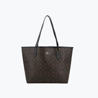 COACH 女包 经典标志双面老花双面托特包PVC磁扣款手提托特包