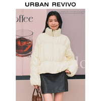 UR UR2025 女装琥珀流光风立领褶皱绗缝羽绒服 UWG150095