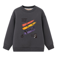 Classic Teddy精典泰迪童装儿童加绒卫衣男女童加厚保暖上衣百搭冬装 碳灰 100