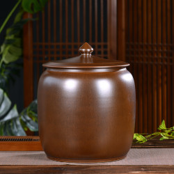 厚古薄今 景德镇陶瓷米缸茶叶罐酒坛水缸油缸 15斤 防潮储物罐