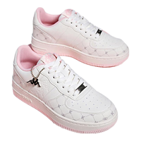 KAPPA卡帕背靠背男鞋2024春夏滑板鞋子男款休闲运动鞋低帮潮鞋 冬日白/奶茶粉 37