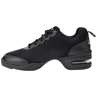 三沙（Sansha）运动舞蹈鞋女软底网面现代舞鞋广场舞爵士舞鞋透气 H26M 黑色 37