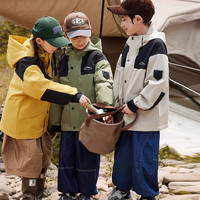 雅鹿儿童羽绒服男女童三合一一衣三穿青少年冲锋衣冬季中大童校服 黄色 高蓬松90绒子鸭绒 160 充绒量84克