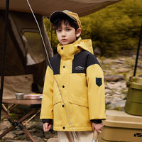 雅鹿儿童羽绒服男女童三合一一衣三穿青少年冲锋衣冬季中大童校服 军绿色 高蓬松90绒子鸭绒 160 充绒量84克