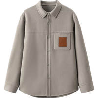 gxgjeans男装 多色口袋设计通勤休闲宽松翻领短大衣外套男士 咖色 L