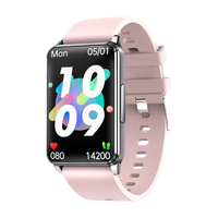 穆奇 智能手环老人测血压心率血氧监测量仪心电图远程关注电子计步器睡眠检测运动跑步防水心脏高精准 升级款樱花粉【自动测血压+无创血糖+低氧唤醒】