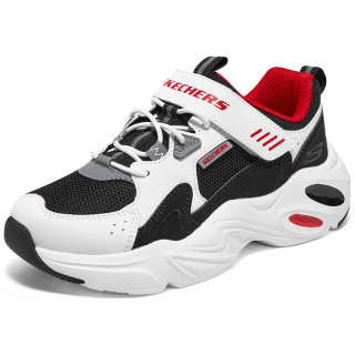  SKECHERS/斯凯奇 缓震耐磨 儿童运动鞋  白色/炭灰色/WBKR 33