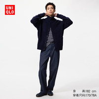 优衣库 男装女装宽松直筒牛仔裤/水洗产品25秋冬484342 69 藏青色 28 /160/70A