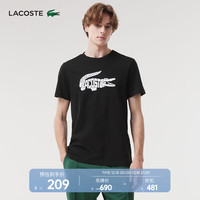 LACOSTE 法国拉科斯特 LACOSTE男装24年休闲百搭短袖T恤|TH8937 258/黑色 4 /175