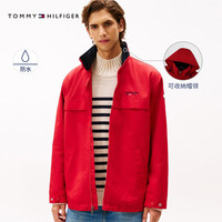 Tommy Hilfiger【潮流风衣款】出走都市25秋冬男休闲软壳夹克/防水可收纳帽外套 【防水可收纳帽夹克】红色XLG XL (:165-180斤)