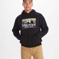 Marmot 尺码偏大 土拨鼠  男士潮流经典LOGO款连帽卫衣