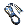  京送 66W超级快充 三合一数据线  Type-C, Lightning, Micro USB 尼龙织 亮黑色 Type-C 66W 5A