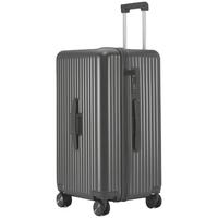 卡拉羊【云朵箱】大容量魔方体行李箱纯PC轻便抗摔出差旅行箱 钛金灰【钛合金质感】 30英寸 【需托运，全家长途旅行】