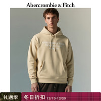 Abercrombie & Fitch 男士经典小麋鹿图案保暖抓绒LOGO套头连帽卫衣 175-4021
