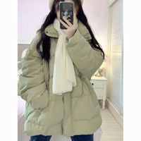 美式复古保暖休闲外套女冬季加厚防寒外穿慵懒风甜美棉服