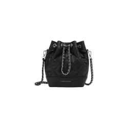 CHARLES & KEITH 绗缝菱格 女士双肩包 链条