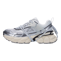 KAPPA卡帕男鞋老爹鞋男2024春季厚底鞋子男款休闲运动鞋软底跑步鞋 冷灰色/银色 37