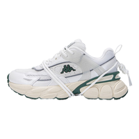 KAPPA卡帕男鞋银色老爹鞋男2024春款厚底鞋子男款休闲运动鞋软底跑步鞋 经典白 41